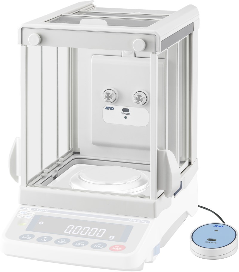 Optionaler Glaswindschutz GXA-17 mit eingebautem Ionisator und IR-Schalter fr Analysenwaage A&D GF-A