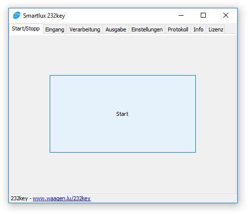 Start/Stopp: 232key Software fr Waagen
