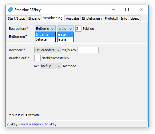 232key Plus: Erfasste Daten bearbeiten