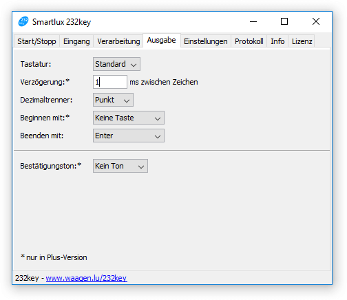 232key Plus: Verzgerung