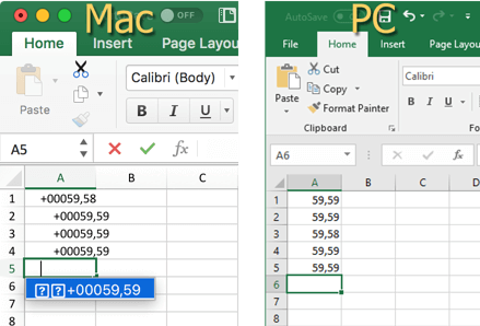 Quick USB: Excel unter macOS und Windows