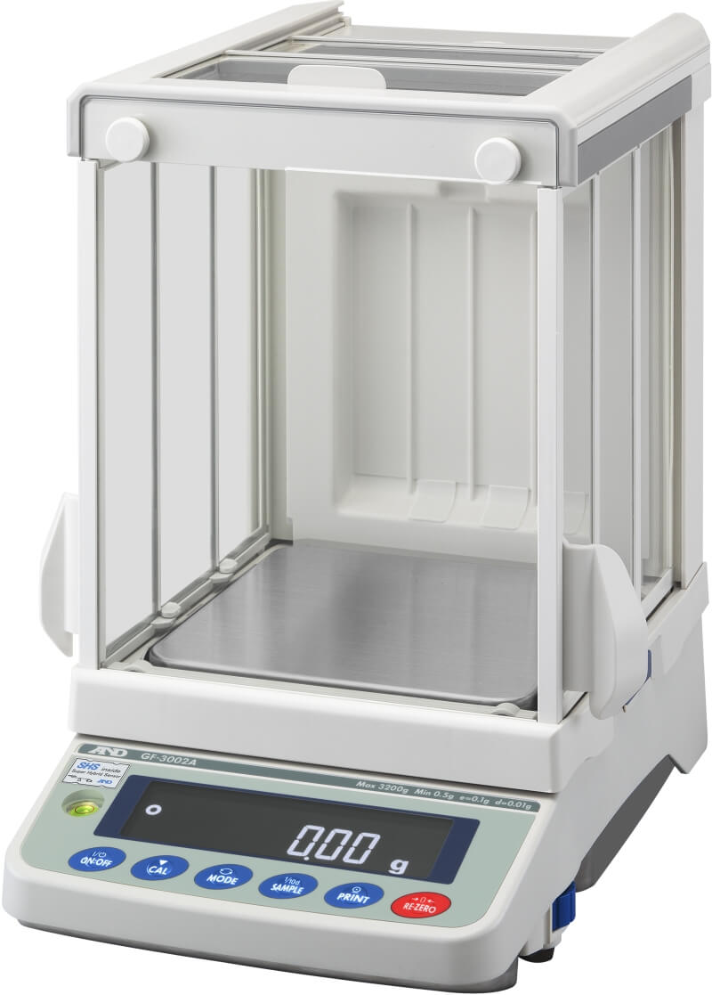 Laborwaage A&D GF-A mit optionalem groen Glaswindschutz GXA-10