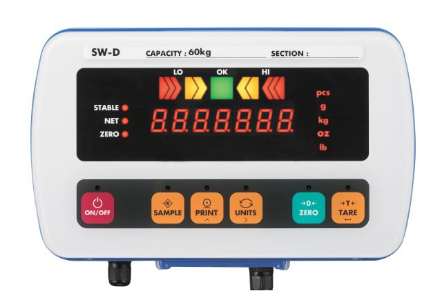 LED-Anzeige Lebensmittelwaage A&D SW