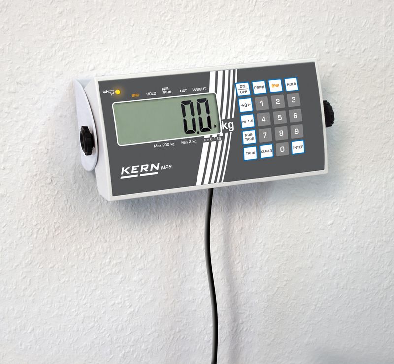 Geeichte Personenwaage Kern MPS-M mit Wandhalterung