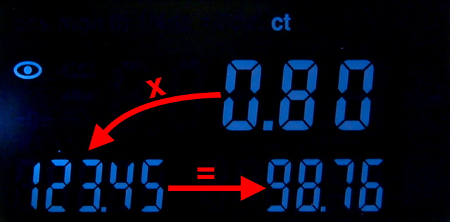 Taschenwaagen MyWeigh Palmscale 7.0: Rechenfunktion (nicht zur Preisberechnung im Verkauf zul�ssig)