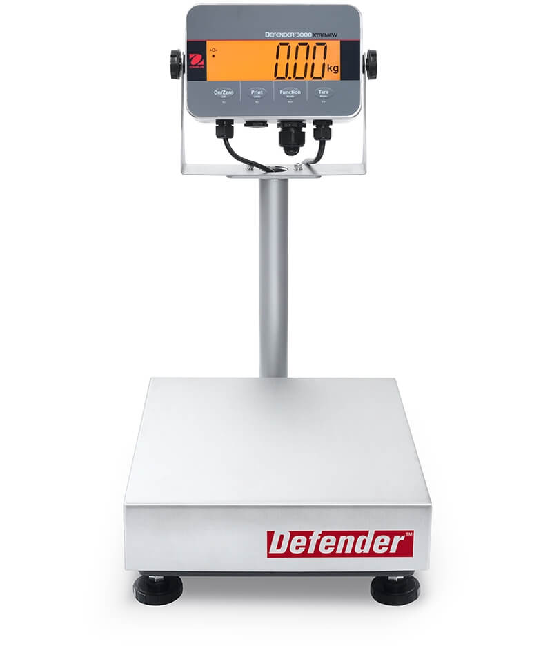 Geeichte Waage Ohaus Defender 3000-M Hybrid mit Plattformgre 305 x 355 mm